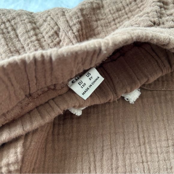 Boys Knot Waist Slant Pocket Textured Pants - Picture 3 of 4